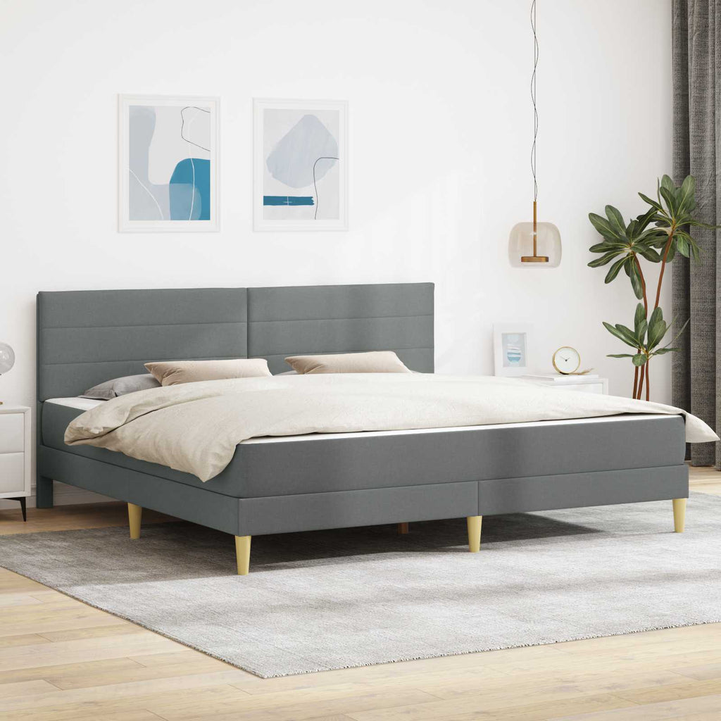 Bettrahmen Dunkelgrau 180 x 200 cm Polyester