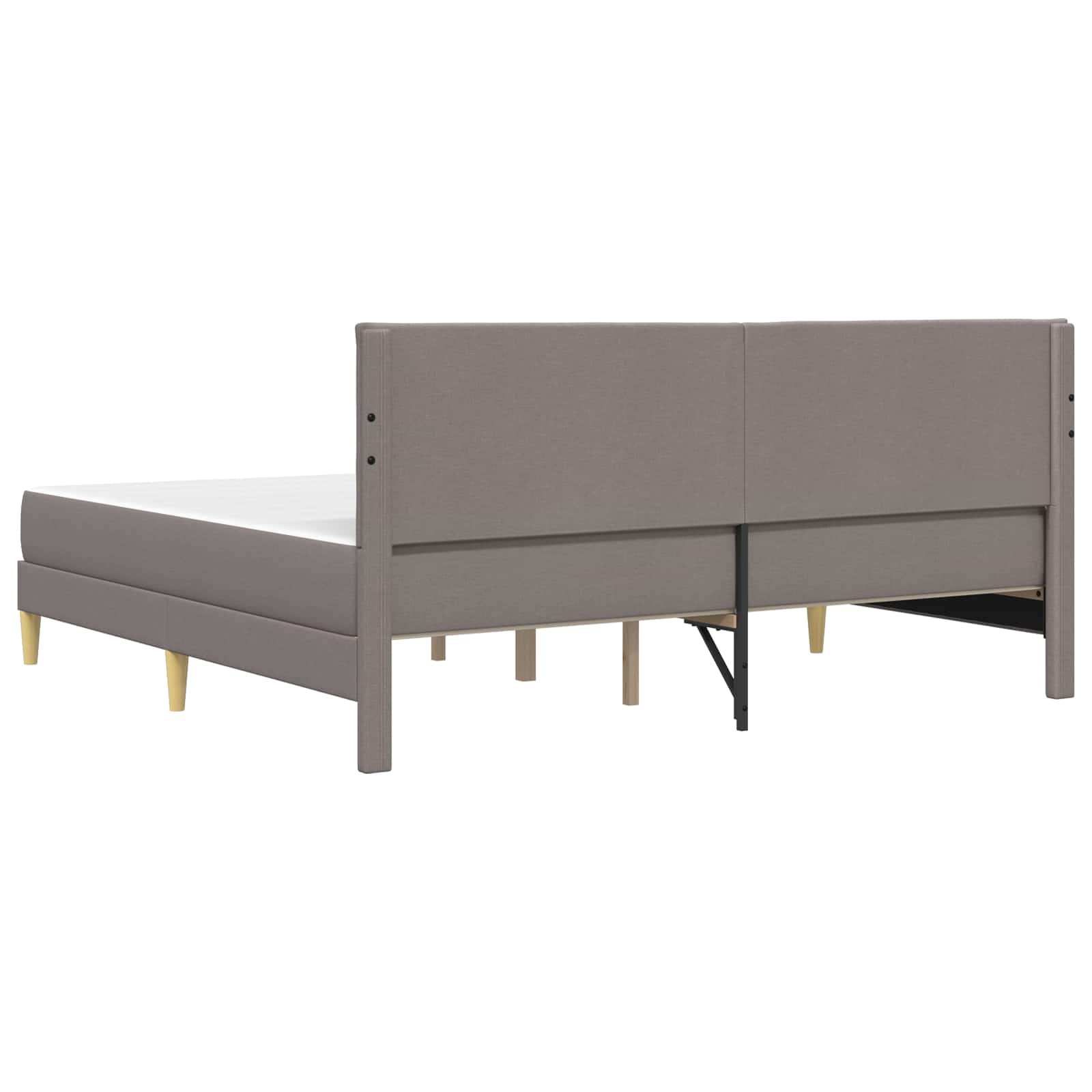 Bettrahmen Taupe 180 x 200 cm Polyester