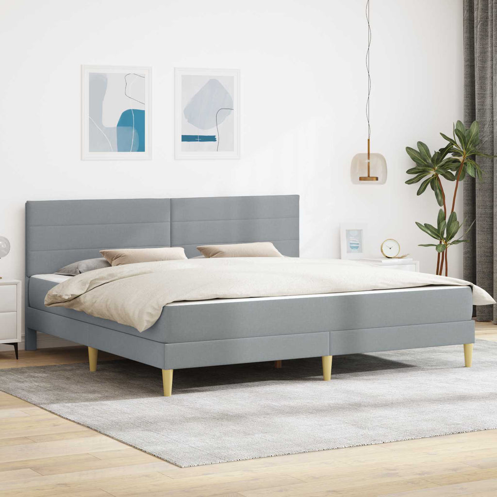 Bettrahmen Hellgrau 200 x 200 cm Polyester