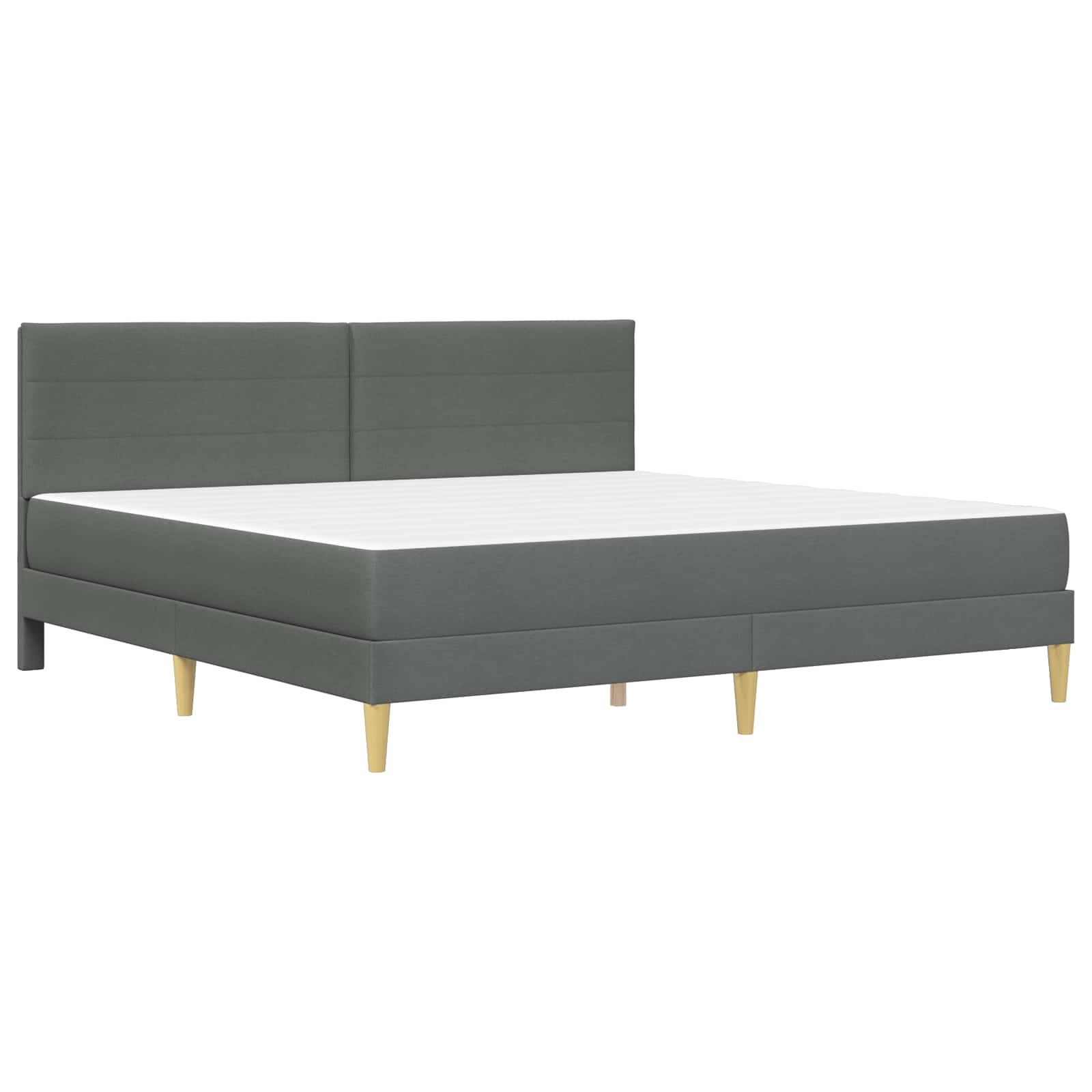 Bettrahmen Dunkelgrau 200 x 200 cm Polyester