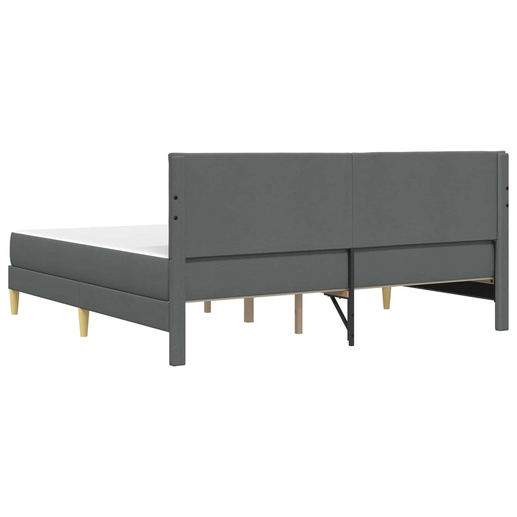 Bettrahmen Dunkelgrau 200 x 200 cm Polyester