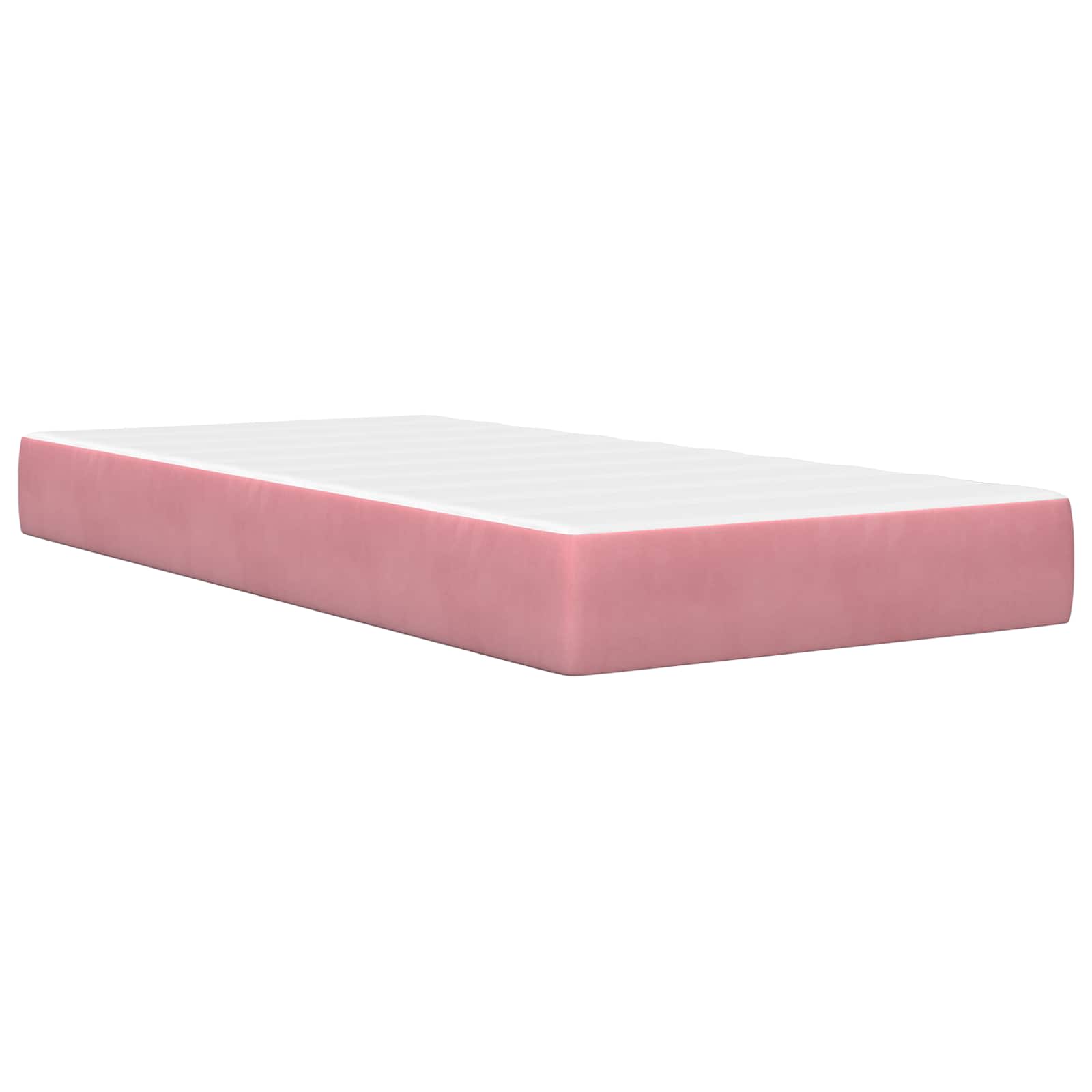 Bettgestell mit Matratze mit Kopfteil Rosa 80 x 200 cm Samt