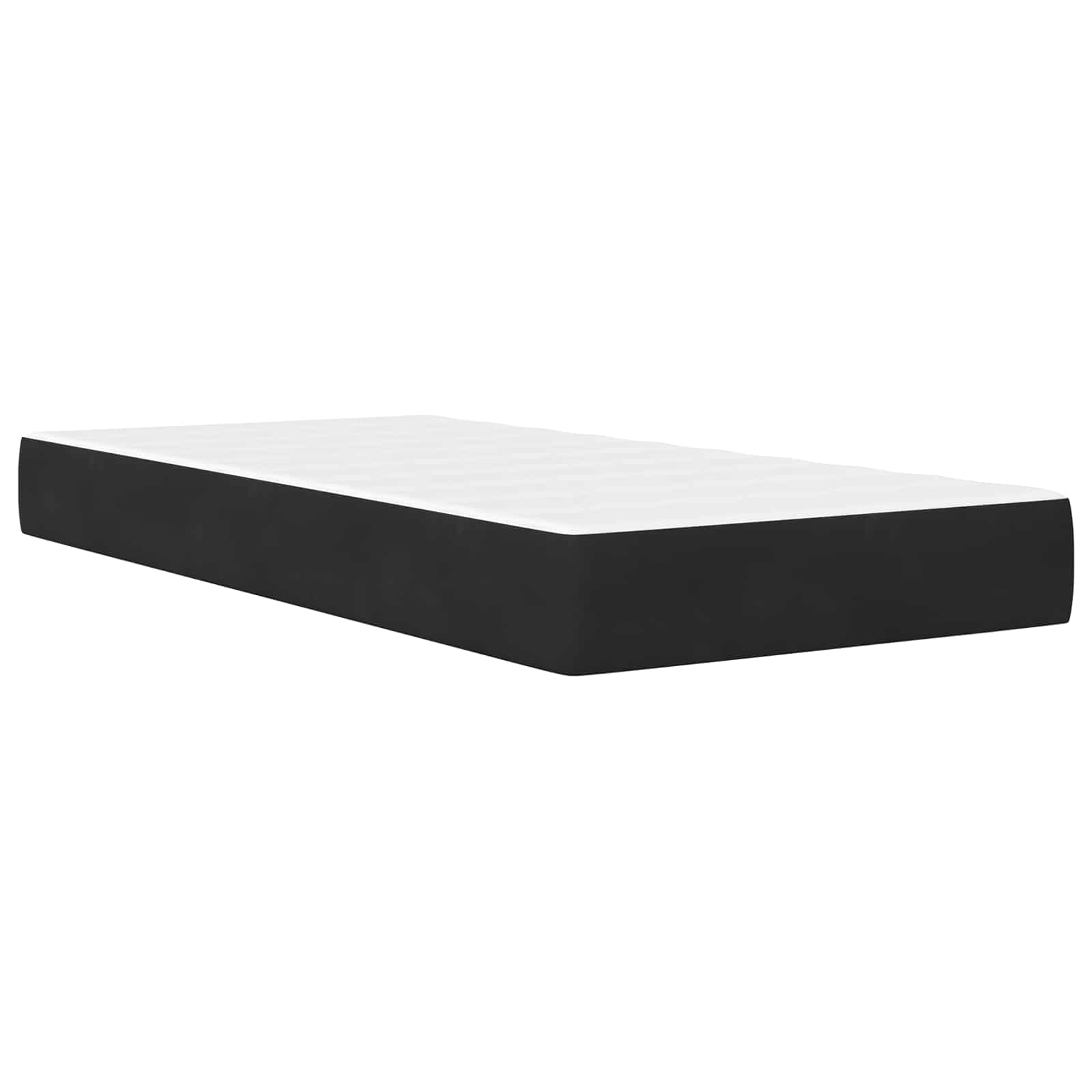 Bettgestell mit Matratze mit Kopfteil Schwarz 90 x 190 cm Samt