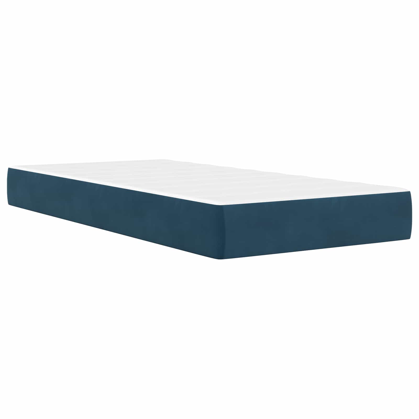 Bettgestell mit Matratze mit Kopfteil Blau 100 x 200 cm Samt