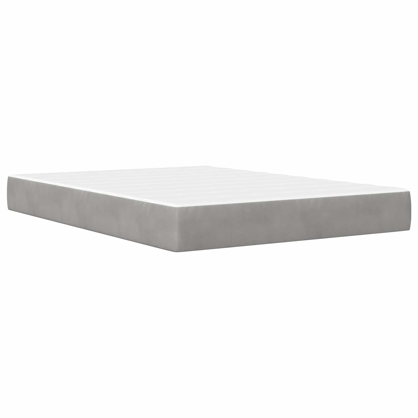 Bettgestell mit Matratze vidaXL Hellgrau 120 x 190 cm Samt