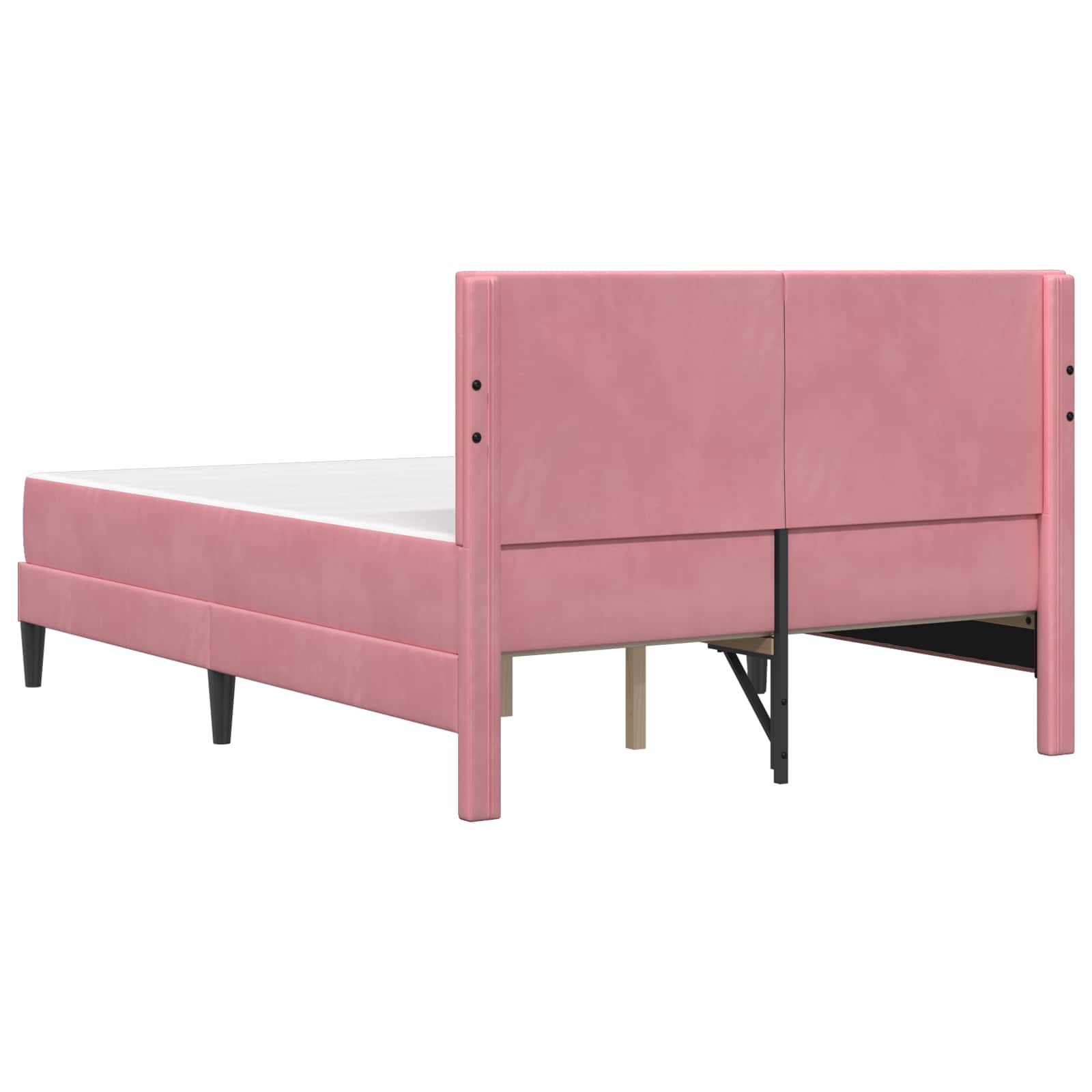 Bettgestell mit Matratze vidaXL Rosa Rosa 120 x 190 cm Samt