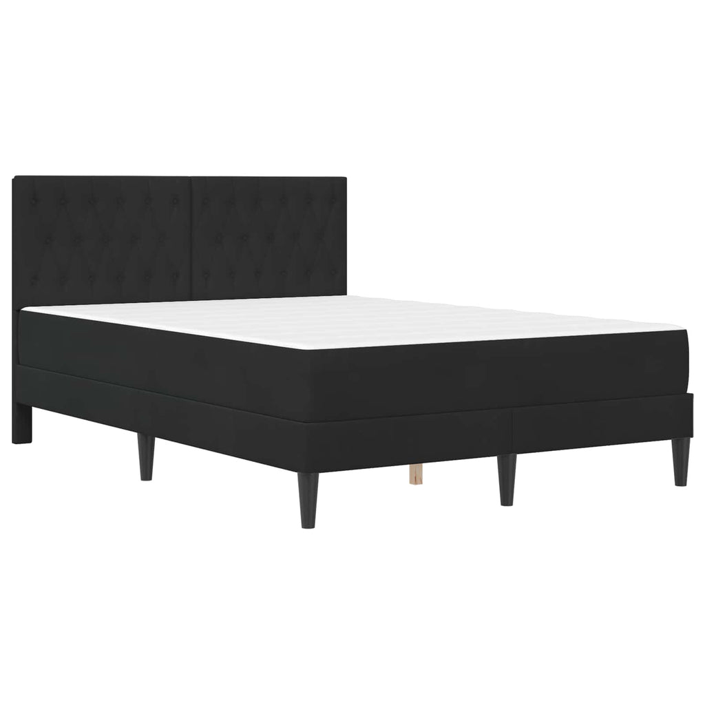 Bettgestell mit Matratze vidaXL Schwarz 120 x 190 cm Samt
