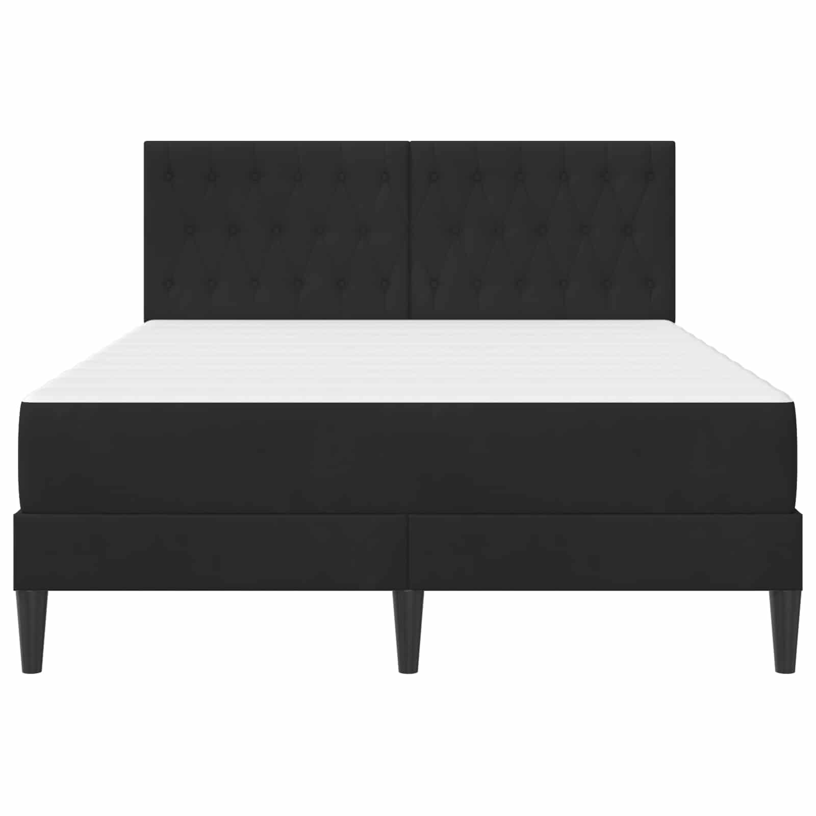 Bettgestell mit Matratze vidaXL Schwarz 120 x 190 cm Samt
