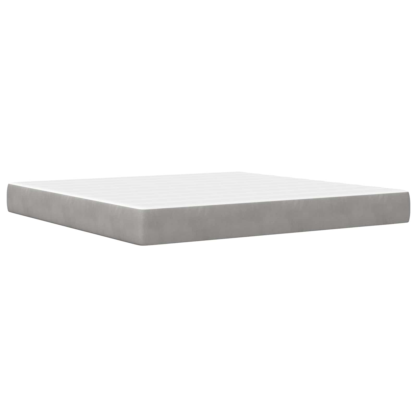 Bettgestell mit Matratze Hellgrau 180 x 200 cm Samt