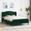 Bettrahmen mit Kopfteil 2 pcs Dunkelgrün 120 x 190 cm Samt