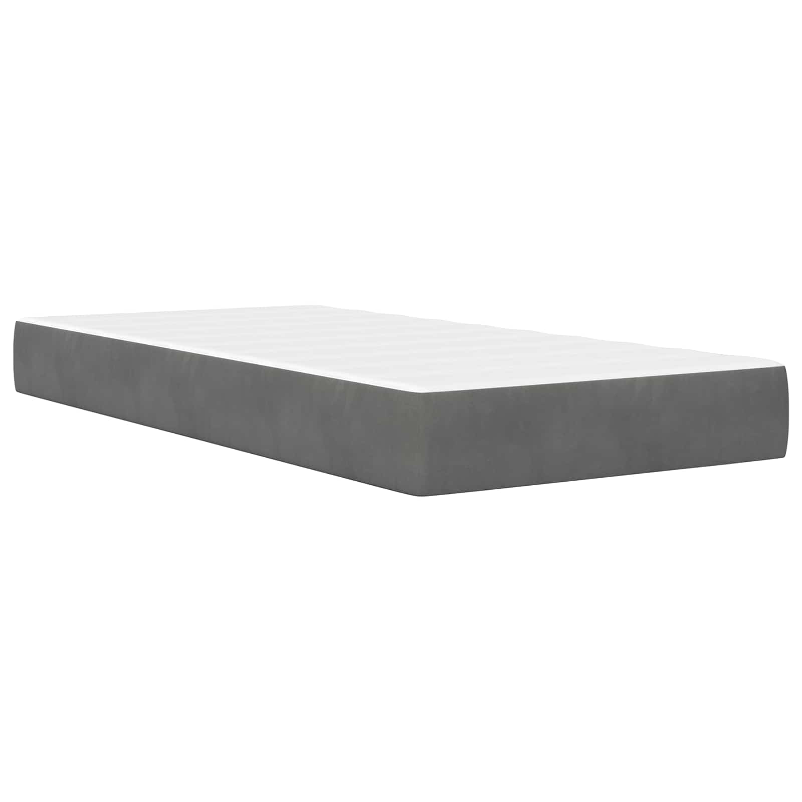 Bettgestell mit Matratze Dunkelgrau 90 x 190 cm Samt