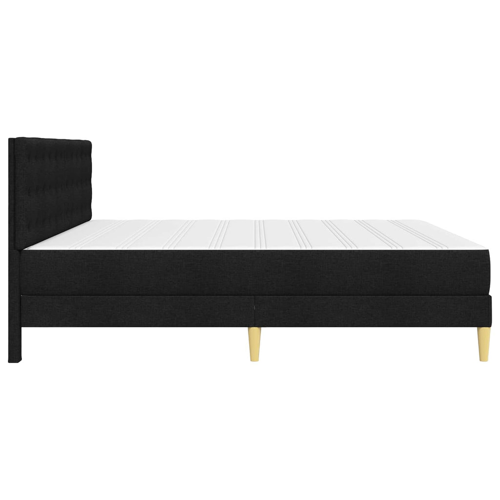 Bettgestell mit Matratze Schwarz 180 x 200 cm Stoff