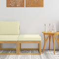 Outdoor Hocker Massivholz Akazie Weiß