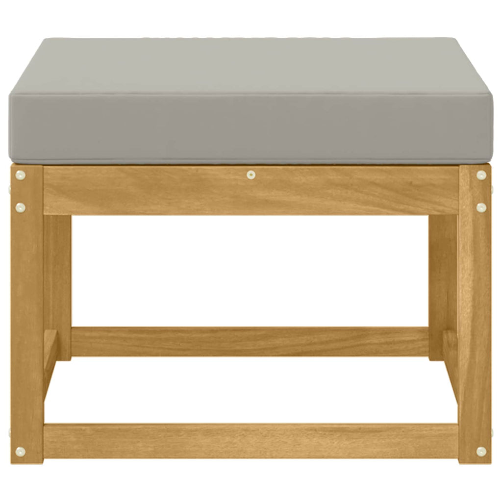 Outdoor Hocker Massivholz Akazie Weiß