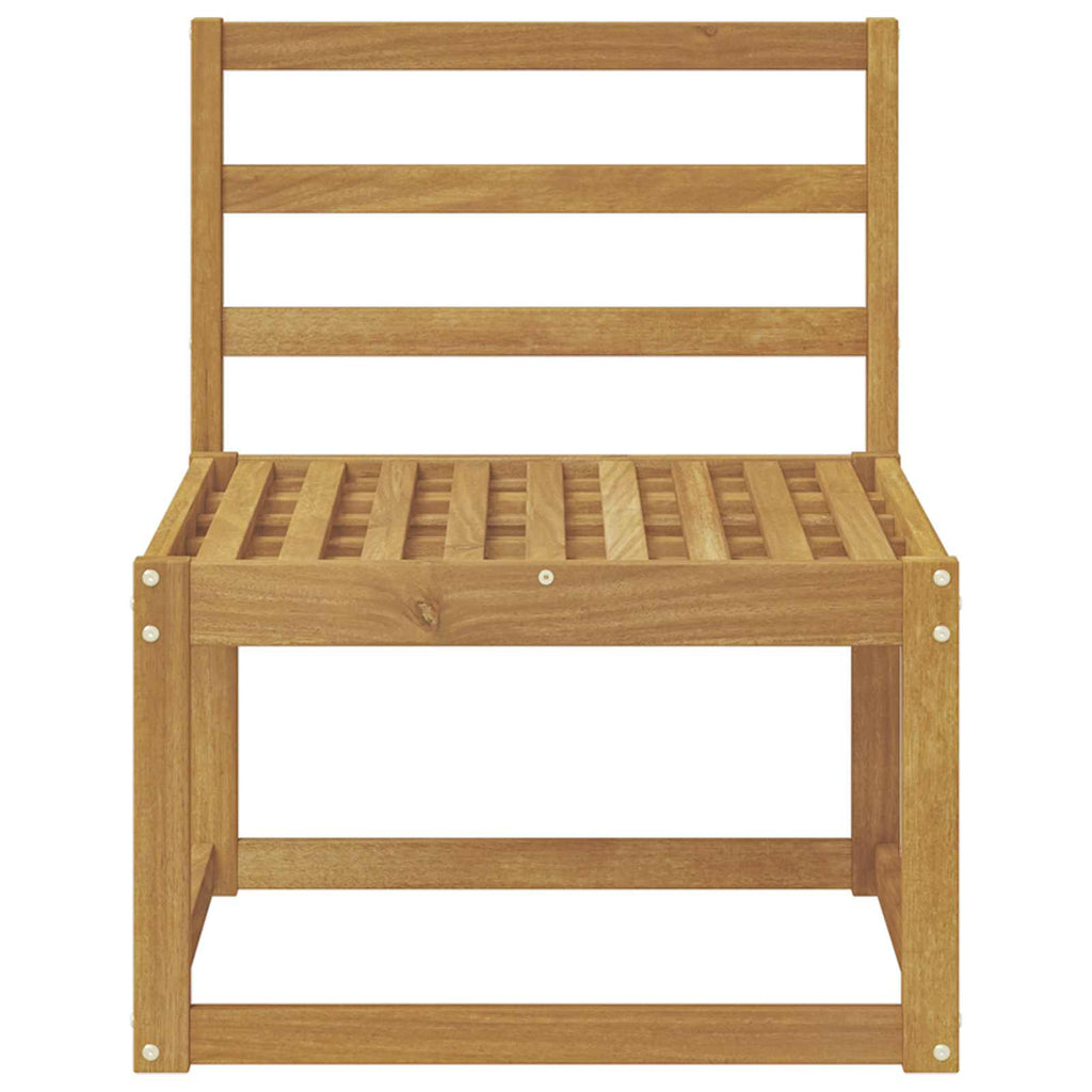 Outdoor Mittelsofa Massivholz Akazie Weiß 59 x 63 x 73 cm
