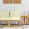 Outdoor-Sofagarnitur Weiß und Creme 59 x 63 x 73 cm