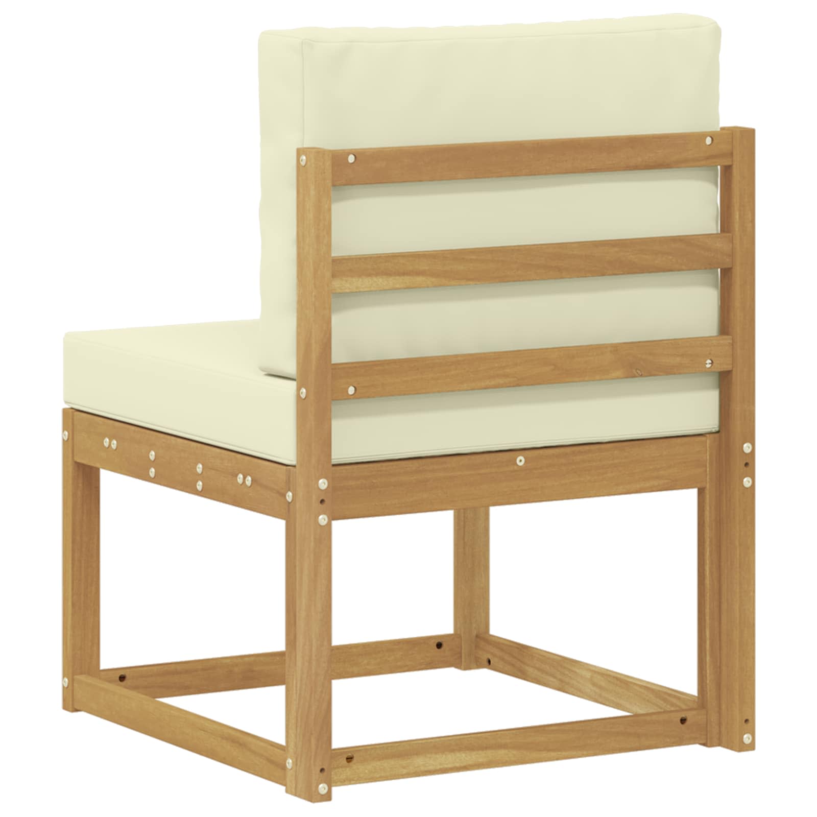 Outdoor-Sofagarnitur Weiß und Creme 59 x 63 x 73 cm