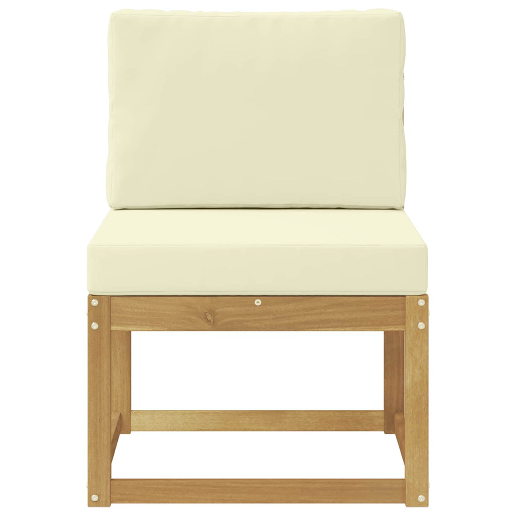 Outdoor-Sofagarnitur Weiß und Creme 59 x 63 x 73 cm