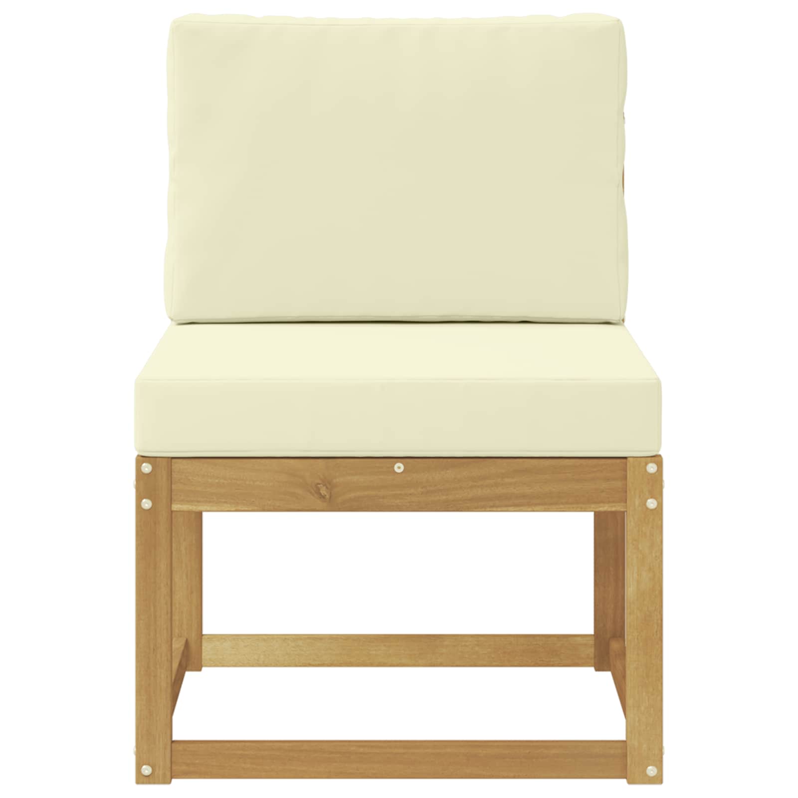 Outdoor-Sofagarnitur Weiß und Creme 59 x 63 x 73 cm