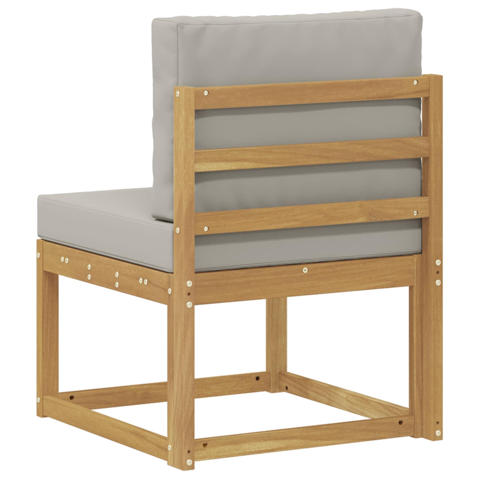 Outdoor-Sofagarnitur Weiß und Hellgrau 59 x 63 x 73 cm