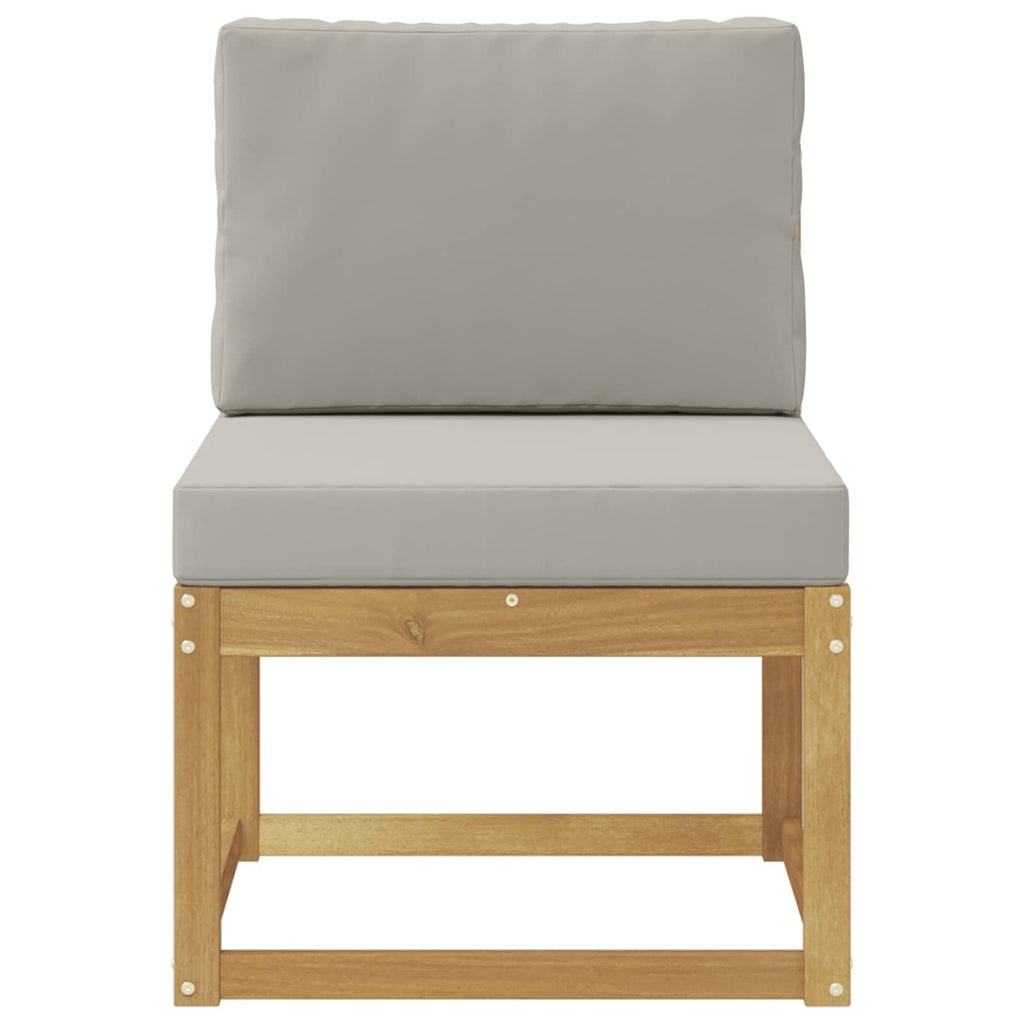Outdoor-Sofagarnitur Weiß und Hellgrau 59 x 63 x 73 cm