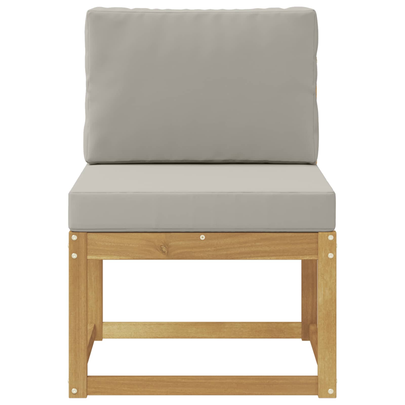 Outdoor-Sofagarnitur Weiß und Hellgrau 59 x 63 x 73 cm