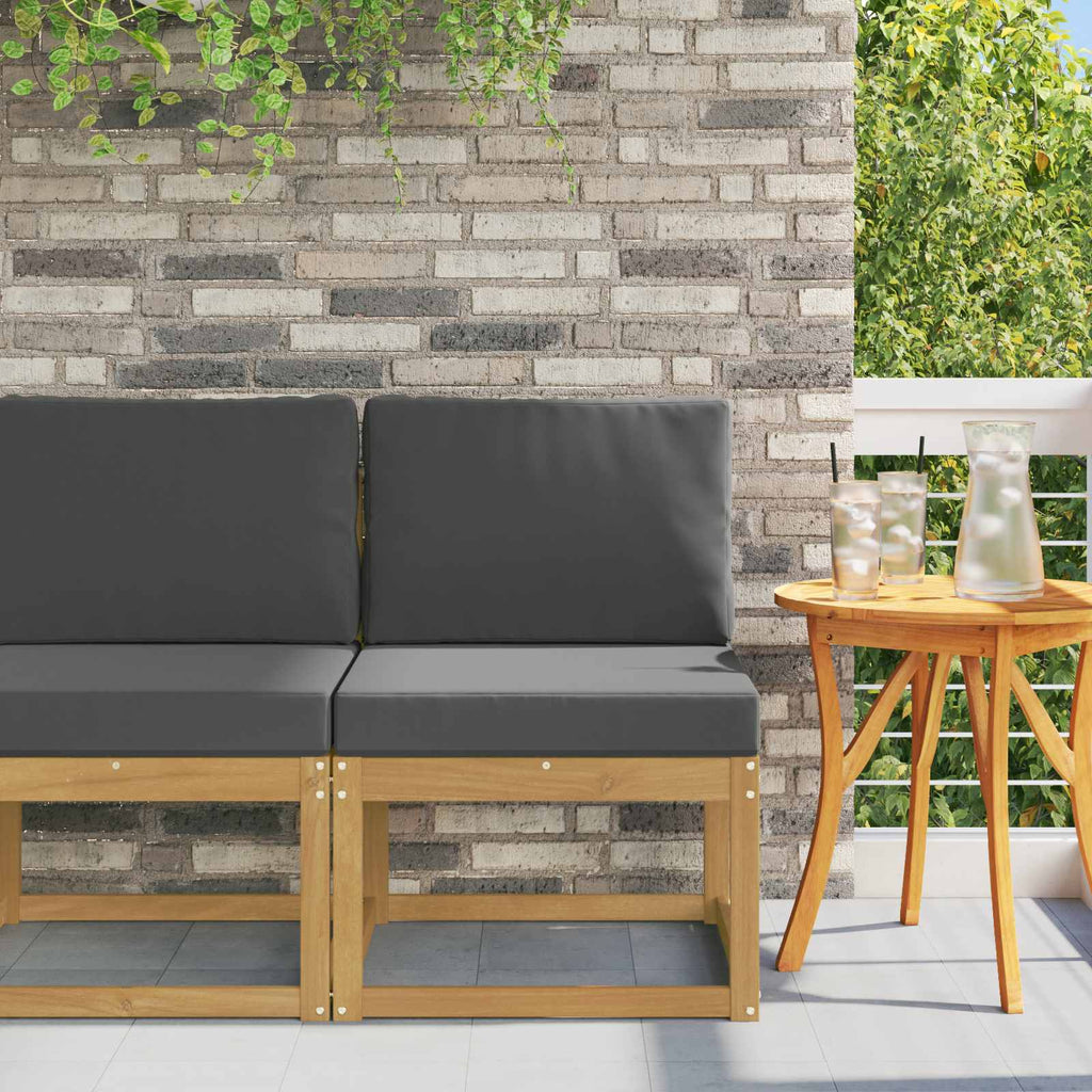 Outdoor-Sofagarnitur Weiß und Anthrazit 59 x 63 x 73 cm
