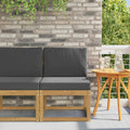 Outdoor-Sofagarnitur Weiß und Anthrazit 59 x 63 x 73 cm