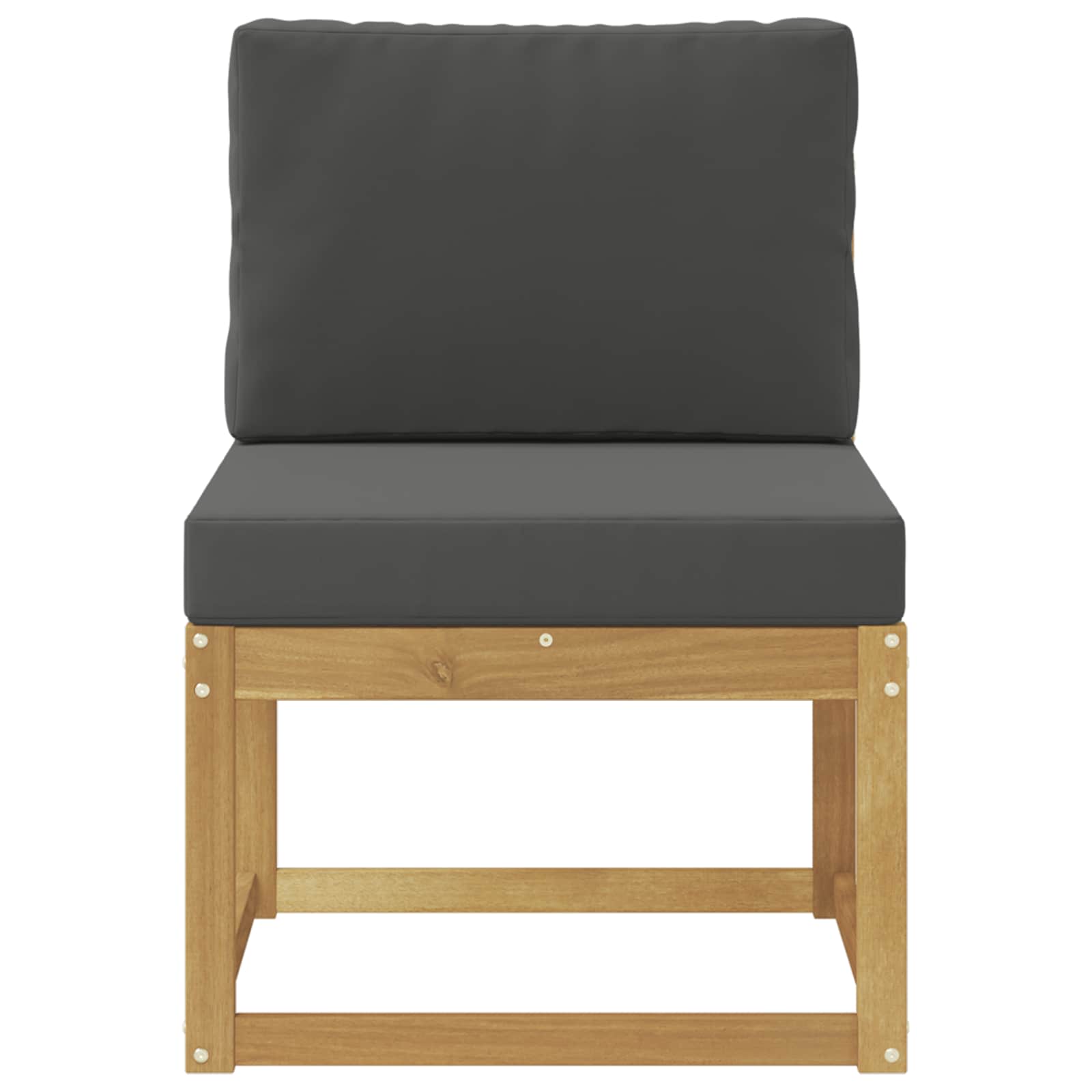 Outdoor-Sofagarnitur Weiß und Anthrazit 59 x 63 x 73 cm