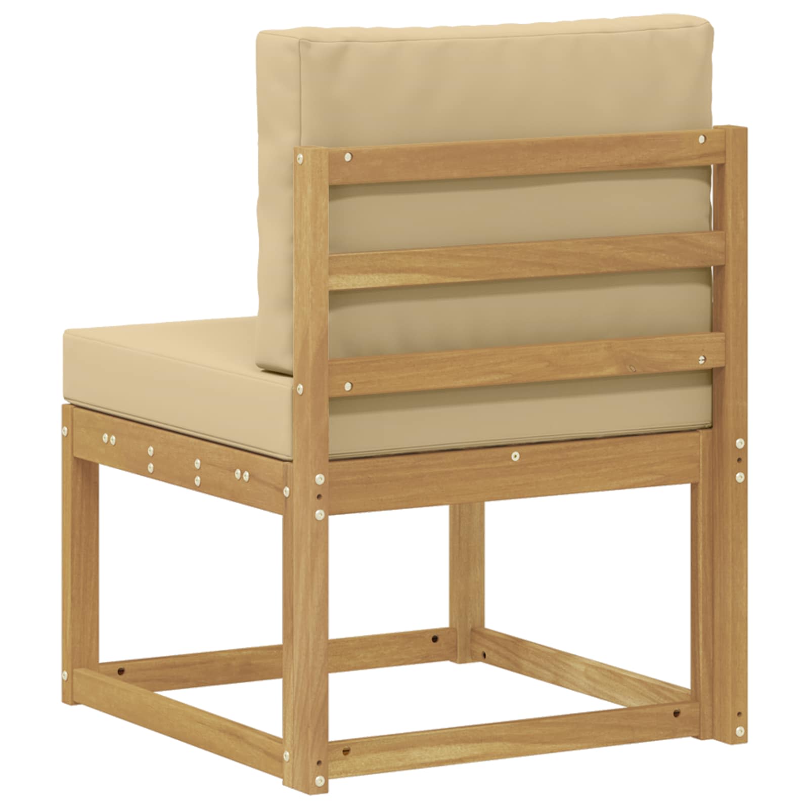 Outdoor-Sofagarnitur Weiß und Beige 59 x 63 x 73 cm