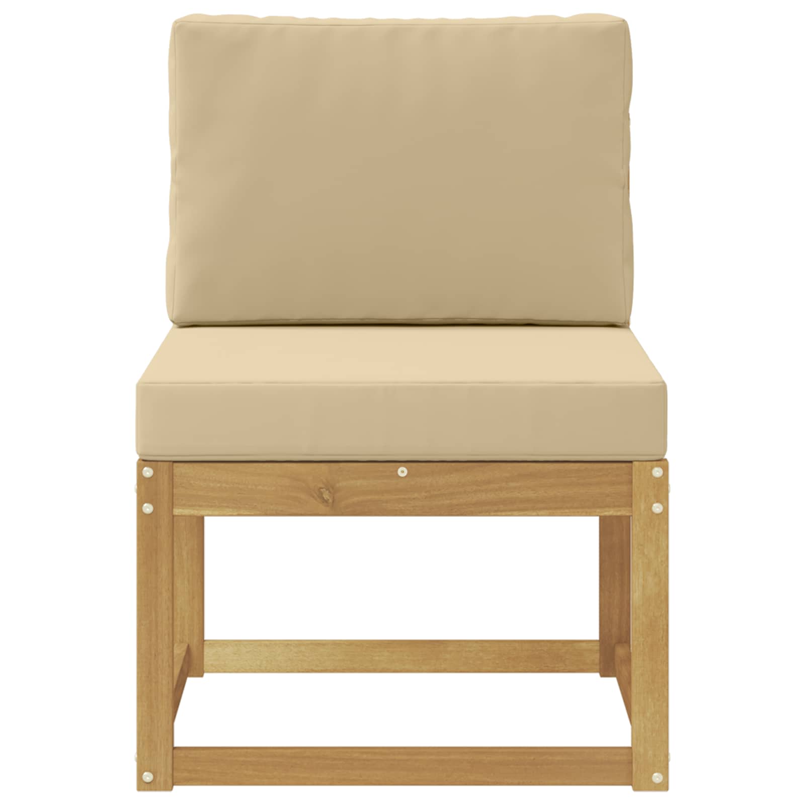 Outdoor-Sofagarnitur Weiß und Beige 59 x 63 x 73 cm