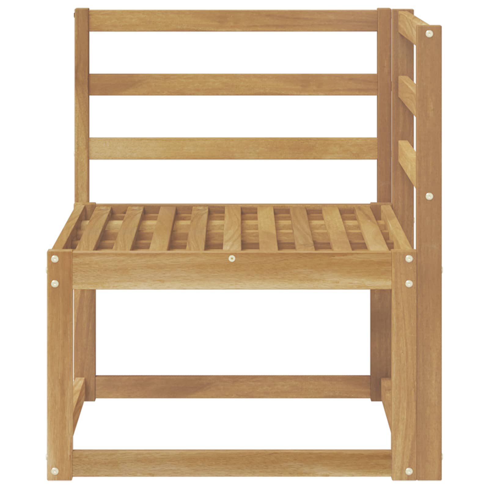 Outdoor Ecksofa Massivholz Akazie Weiß 63 x 63 x 73 cm