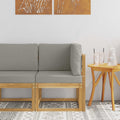 Outdoor-Sofagarnitur Weiß und Hellgrau 51 x 54 x 73 cm