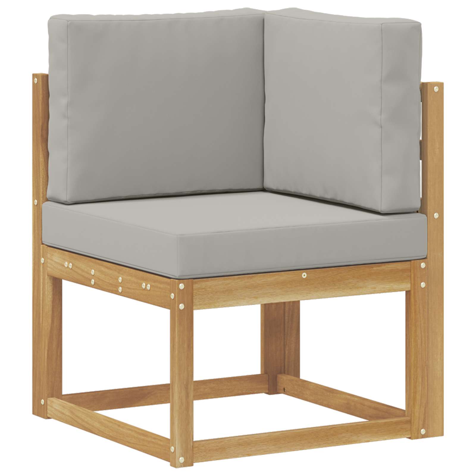Outdoor-Sofagarnitur Weiß und Hellgrau 51 x 54 x 73 cm
