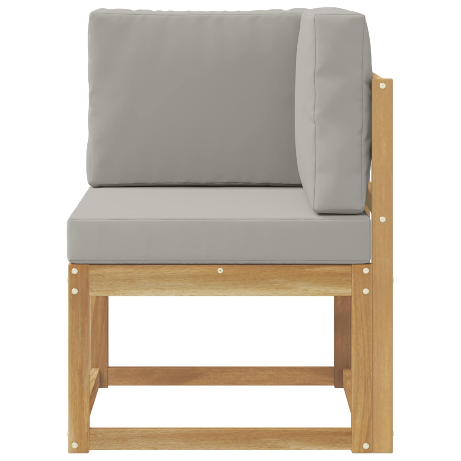 Outdoor-Sofagarnitur Weiß und Hellgrau 51 x 54 x 73 cm
