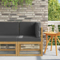 Outdoor Ecksofa Massivholz Akazie Weiß