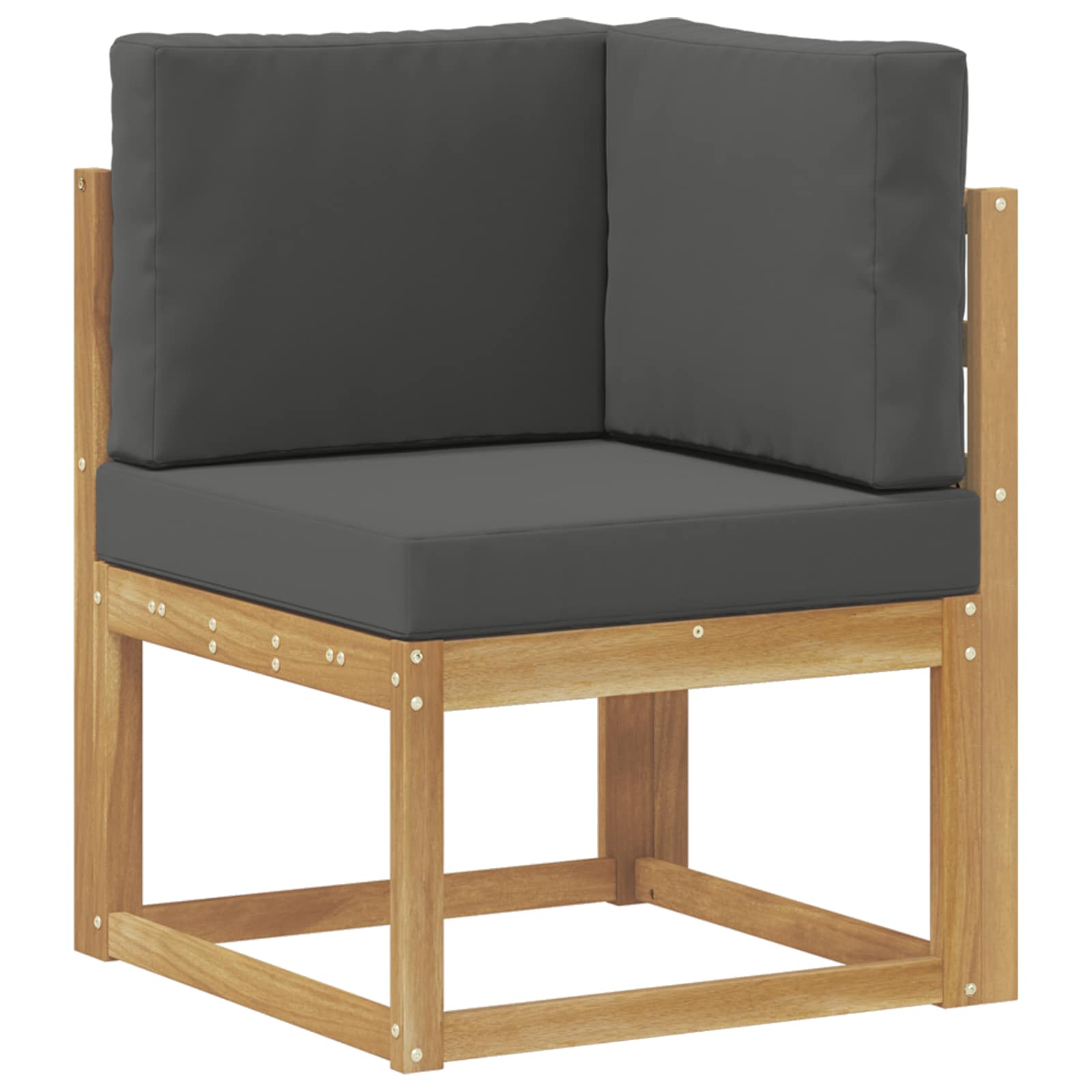 Outdoor Ecksofa Massivholz Akazie Weiß