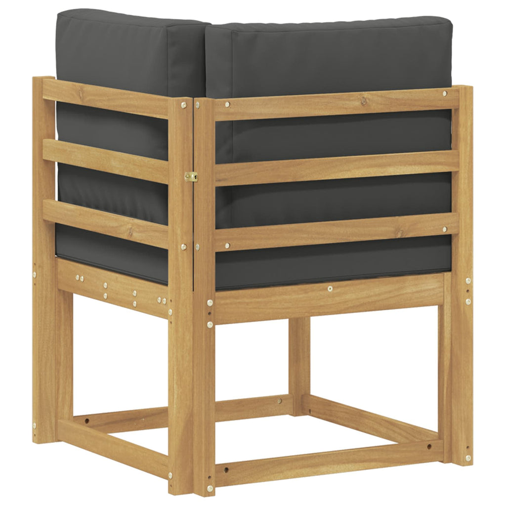Outdoor Ecksofa Massivholz Akazie Weiß