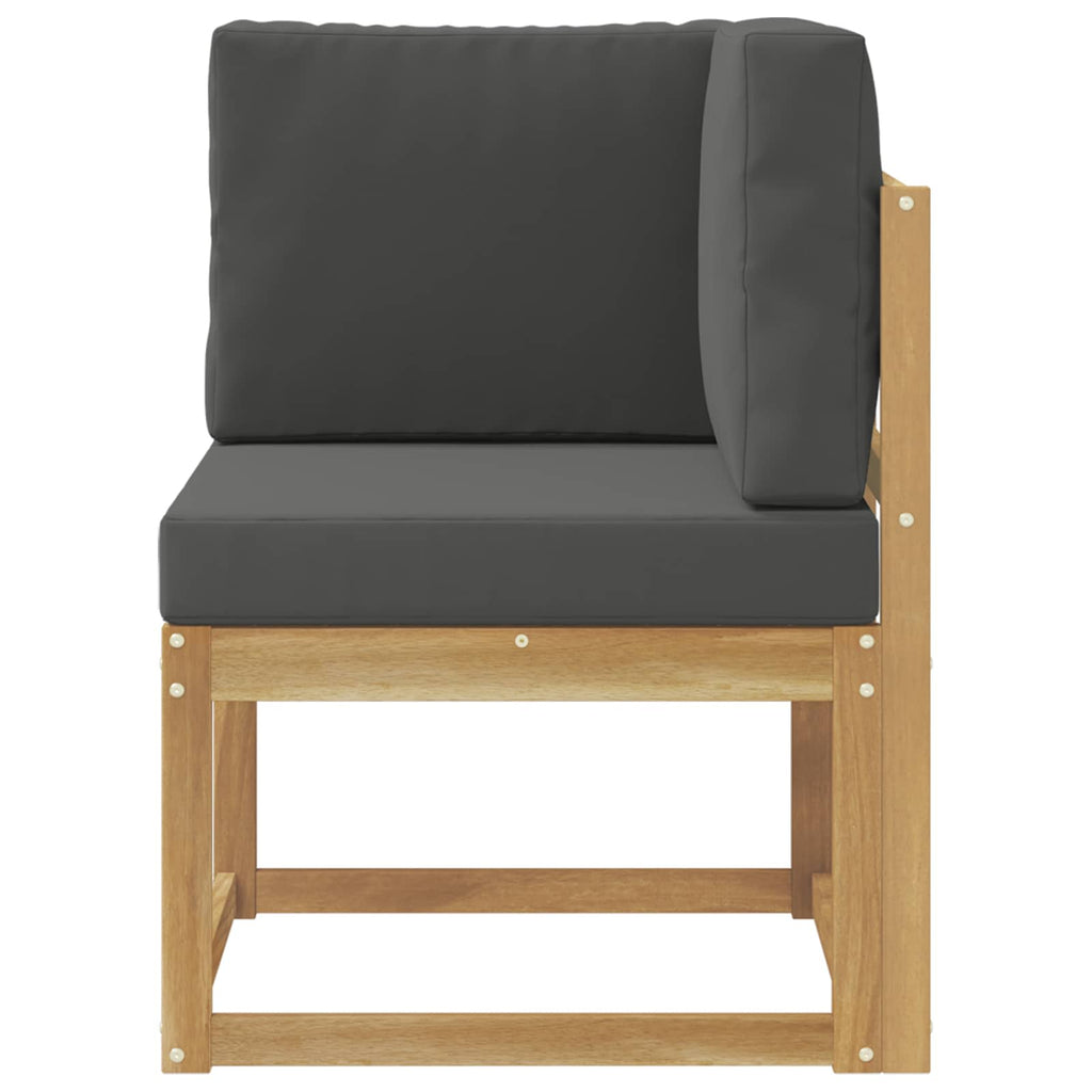 Outdoor Ecksofa Massivholz Akazie Weiß