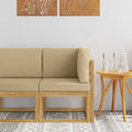 Outdoor Ecksofa Massivholz Akazie Weiß