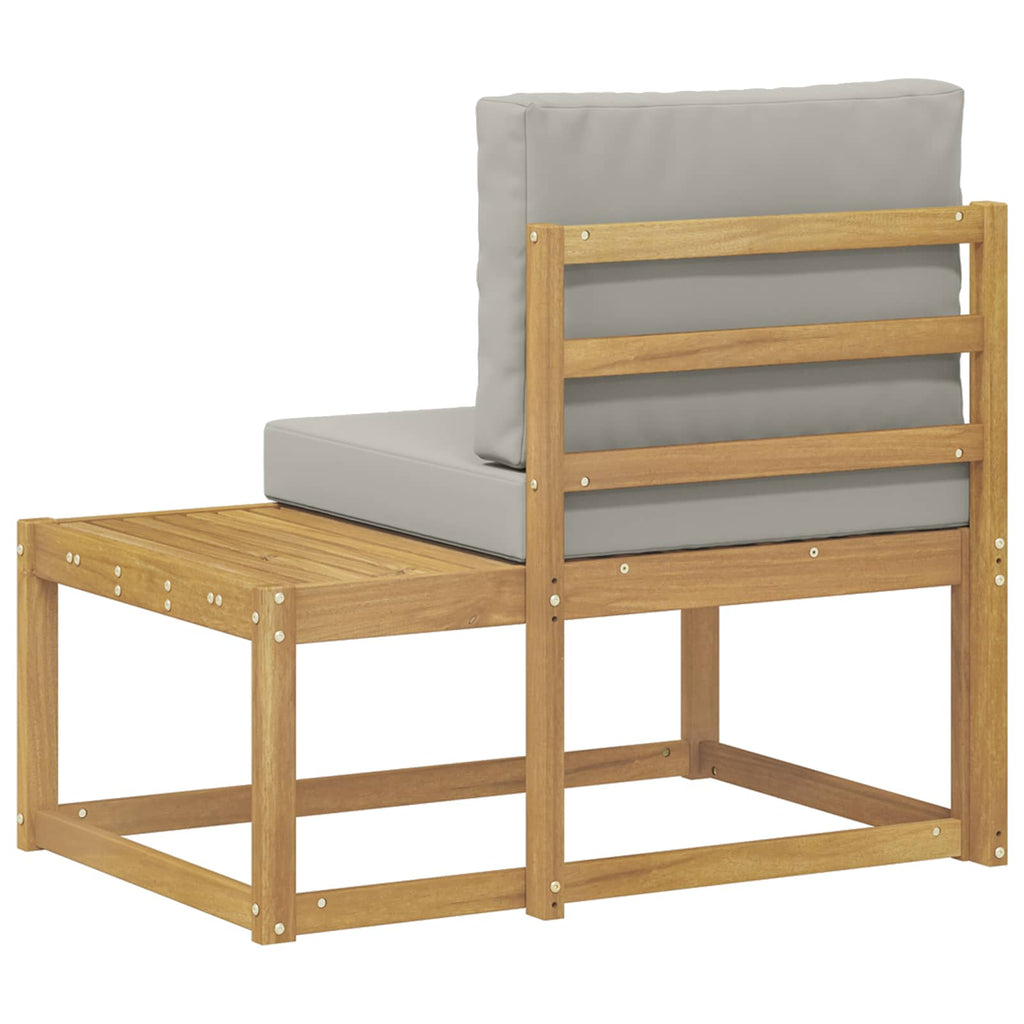 Outdoor End Sofa Weiß 91 x 63 x 73 cm Massivholz Akazie