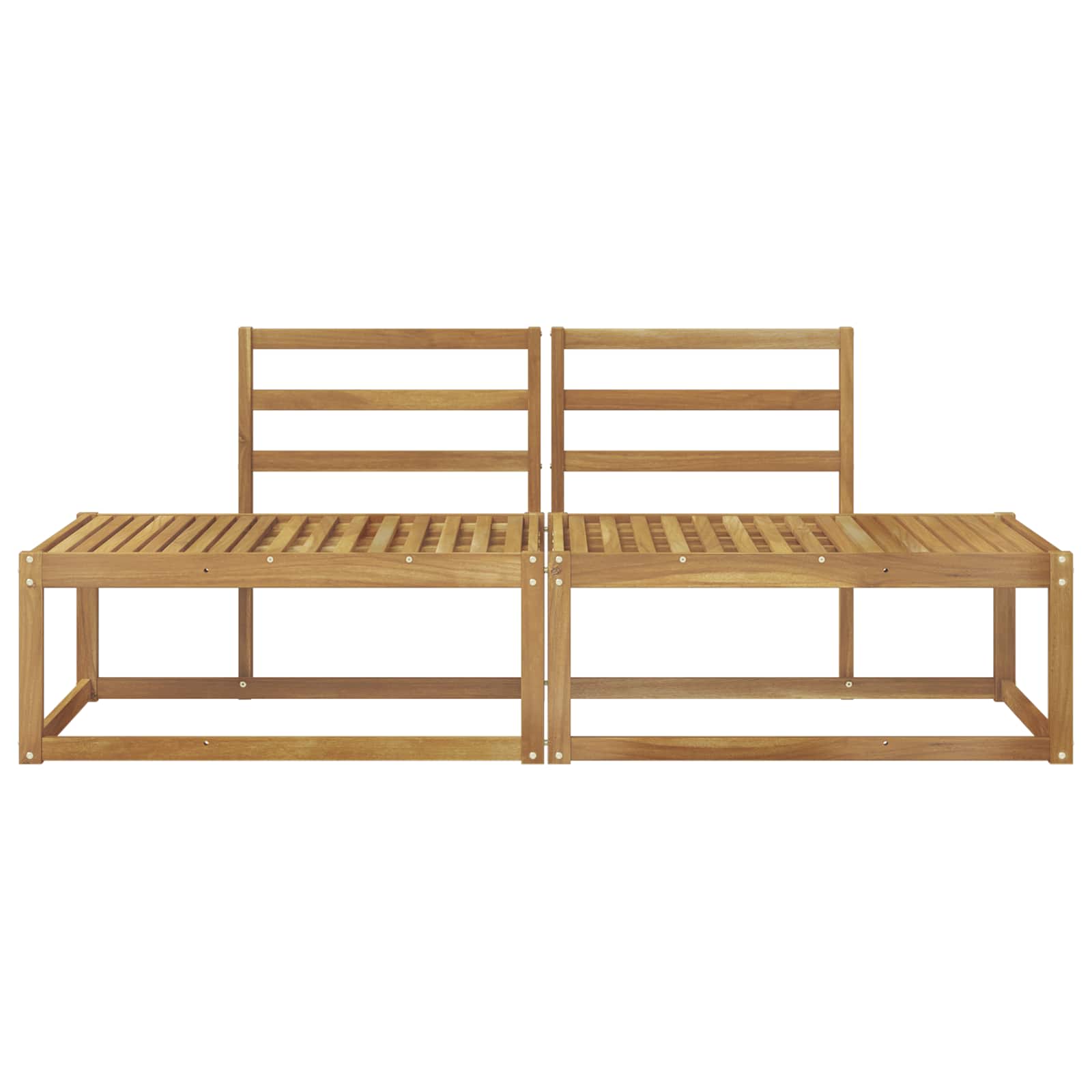 Outdoor End Sofa 2 Stück Weiß 182,5 x 63 x 73 cm