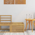 Outdoor-Fußhocker Massivholz Akazie Weiß 59 x 59 x 37 cm
