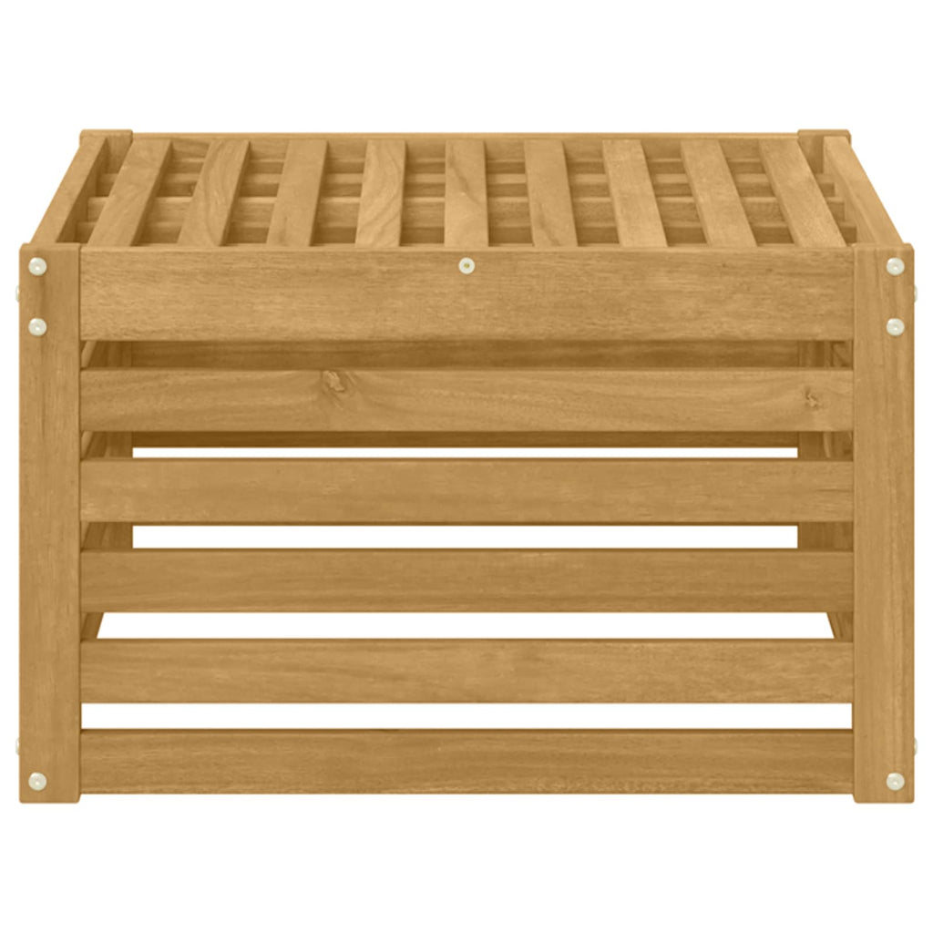 Outdoor-Fußhocker Massivholz Akazie Weiß 59 x 59 x 37 cm