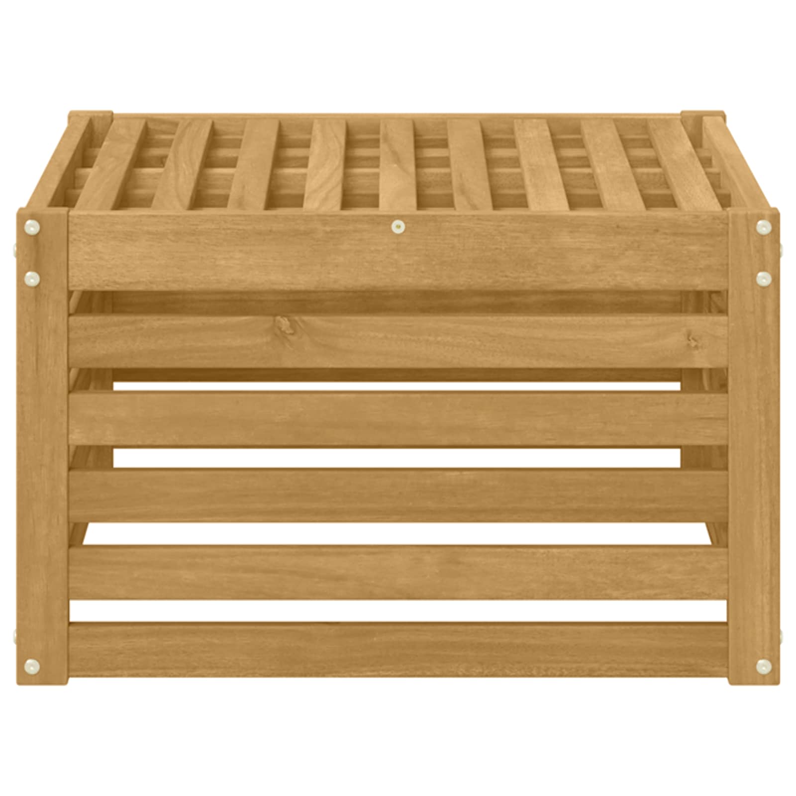Outdoor-Fußhocker Massivholz Akazie Weiß 59 x 59 x 37 cm