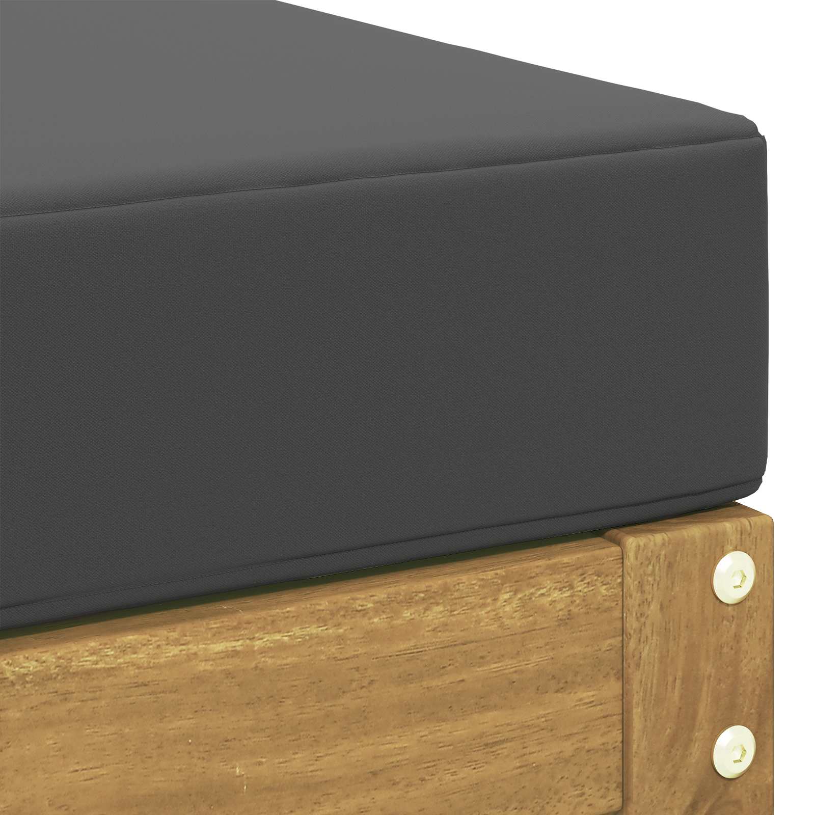 Outdoor-Fußhocker Massivholz Akazie Weiß