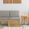 Outdoor Mittelsofa Massivholz Akazie Weiß