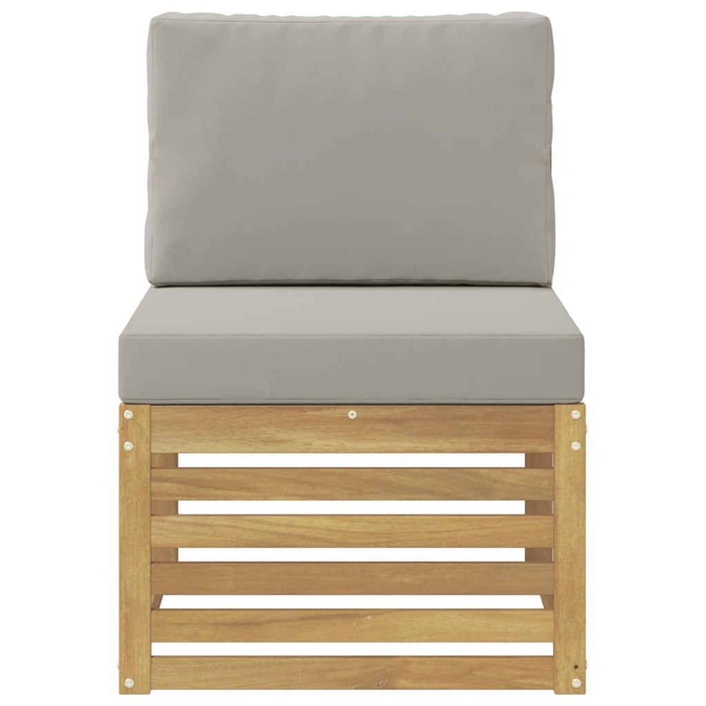 Outdoor Mittelsofa Massivholz Akazie Weiß