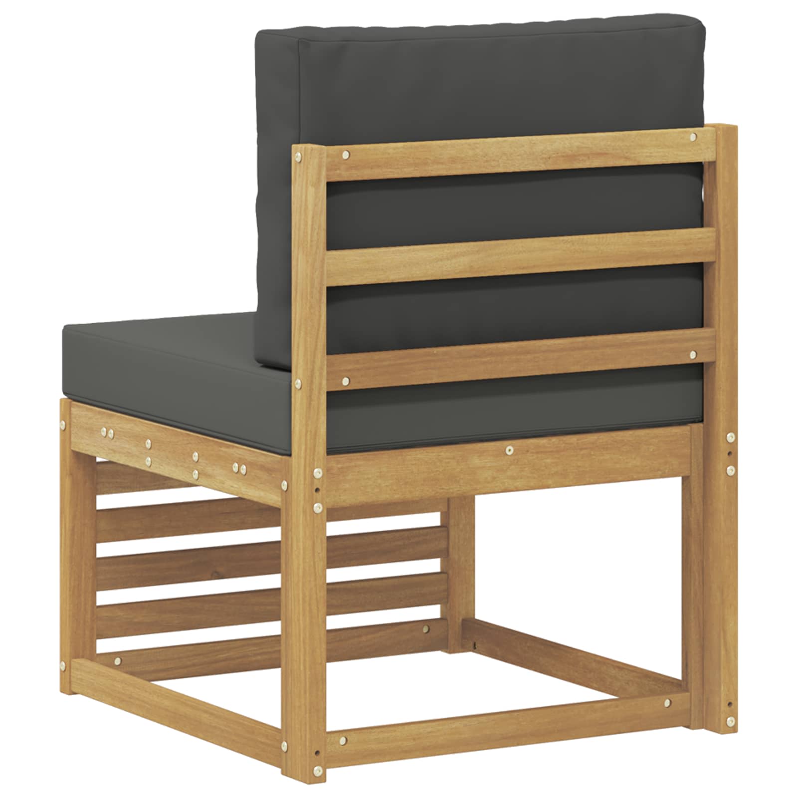 Outdoor Mittelsofa Massivholz Akazie Weiß
