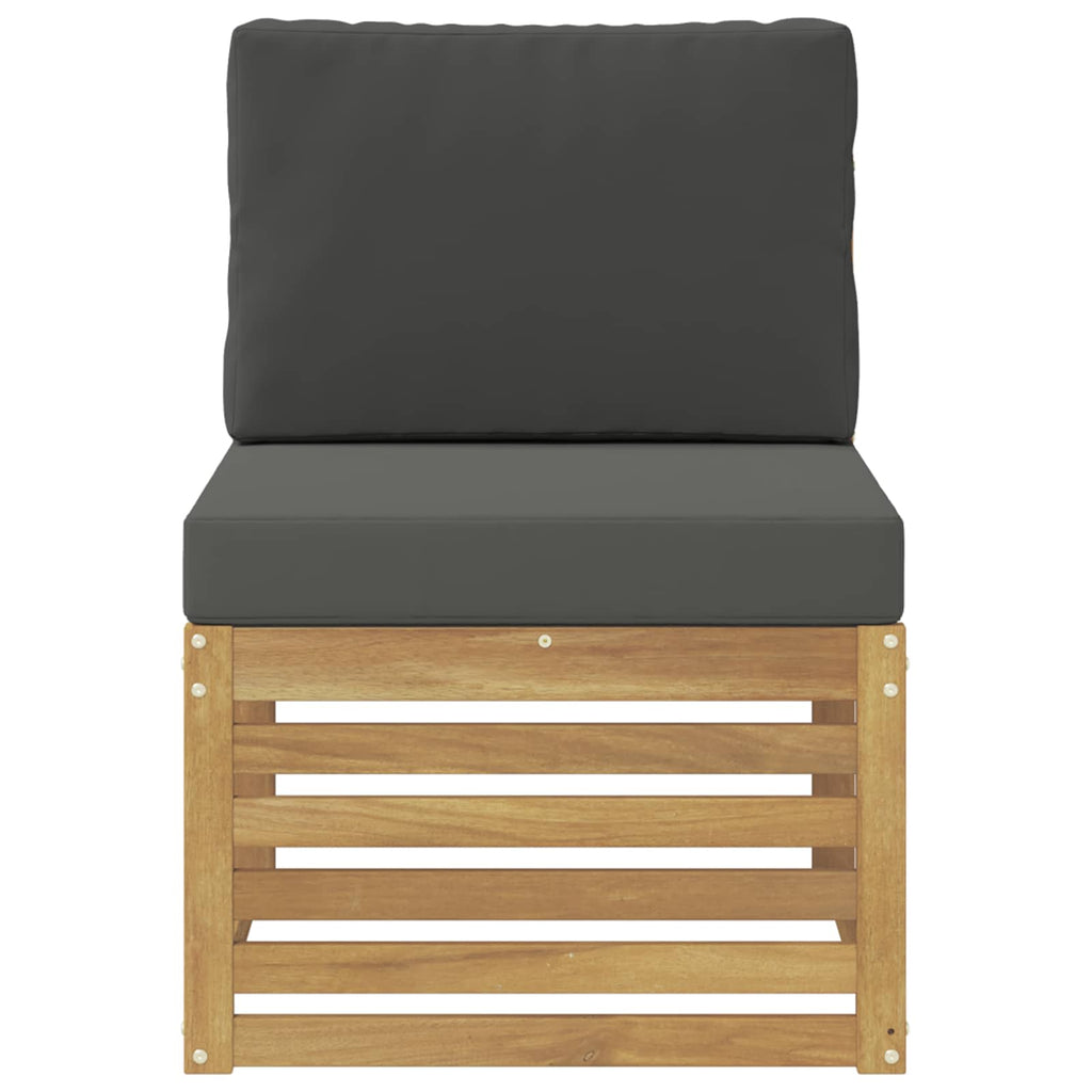 Outdoor Mittelsofa Massivholz Akazie Weiß